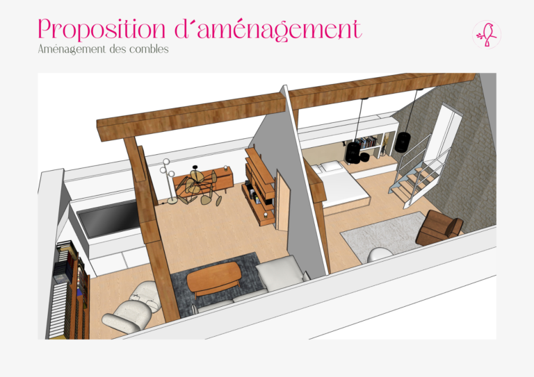 Aménagement des combles par une décoratrice d'intérieur