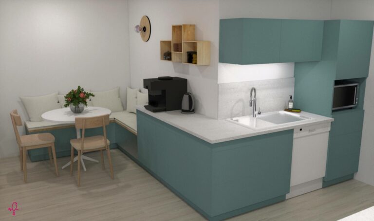 banquette dans une cuisine