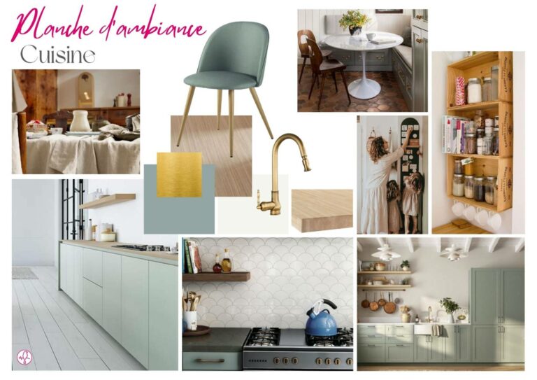 planche inspiration cuisine vert d'eau